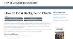 Desktop Screenshot of howtodobackgroundchecks.org